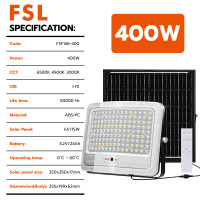 ราคา FSL สปอร์ตไลท์โซล่าเซลล์ LED FLOOD LIGHT SOLAR รุ่นหน้าโค้ง 200W 300W 400W 600W 800W (25263112444)