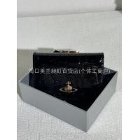 ราคา British Genuine original Vivienne Westwood 2025 New Empress Dowager Saturn Tri fold Wallet Coin Purse Id Bag Simple Multi card (26024863301)