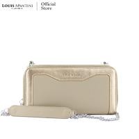 ราคา Louis Montini Deluxe Chain Clutch กระเป๋าสะพายไหล่ผู้หญิงหนังวัวแท้ มีโซ่ และสายคล้องมือ WL11 (4385526175)