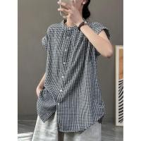 ราคา HAIGEMAN เสื้อเชิ้ตลายขวางผ้าลินินสไตล์ญี่ปุ่น (25833468831)