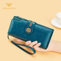 ราคา WILLIAMPOLO กระเป๋าสตางค์หนังแท้สำหรับผู้หญิง ที่ใส่การ์ดยาว (25179473883)