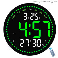 ราคา นาฬิกาดิจิตอล LED รุ่น WX 2828 ทรงกลม บลูทูธได้ปรับตรงเวลาโลกได้ นาฬิกาแขวนติดผนัง (24858731710)