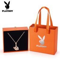 ราคา PLAYBOY สร้อยคอสำหรับผู้หญิง ดีไซน์หรูหรา แหวน Saturns Ring เพชรโรสโกลด์ สร้อยคอผู้หญิง พร้อมกล่องของขวัญฟรี (25674021775)