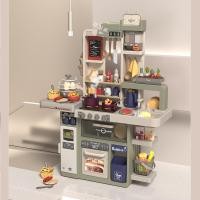 ราคา Kitchen Play Set 93cm 88 pcs กล่องที่บรรจุบุบ ชุดครัวของเล่น มีเสียง มีไฟ มีควัน ของเล่นเสริมพัฒนาการ บทบาทสมมุติ (17906292161)