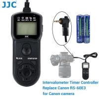 ราคา JJC รีโมทควบคุมตัวจับเวลา Intervalometer ลวด RS 60E3สำหรับ Canon M EOS เครื่องหมาย R6 II R7 R8 R10 M6 Mark II 850D RP R Ra SX70HS G1X Mark III 1300D 1500D 200DII 250D PowerShot กล้อง G16 (9166642257)