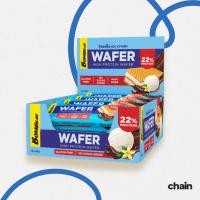 ราคา เวเฟอร์โปรตีนเคลือบ รสไอศกรีมวานิลลา โปรตีน 22 ไม่เติมน้ำตาล ไฟเบอร์สูง 45 กรัม 12 ชิ้น โดย Bombbar (25667633662)
