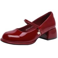 ราคา DUSTO รองเท้าส้นสูง DUSTO สีแดง รองเท้าส้นแบน Mary Janes สำหรับผู้หญิง ฤดูใบไม้ผลิ ฤดูร้อน ฤดูใบไม้ร่วง รองเท้าแต่งงาน ส้นสูงพอดีตัว รองเท้าแฟชั่น (25887318486)