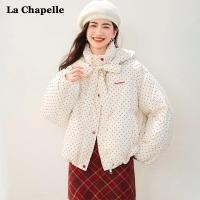 ราคา La Chapelle เสื้อแจ็คเก็ตสั้นผู้หญิง La Chapelle ลายจุด ผูกโบว์ ทรงหลวม ปกติ แขนยาว ปกติ ฤดูใบไม้ร่วง 2025 ฤดูหนาว (25890095204)