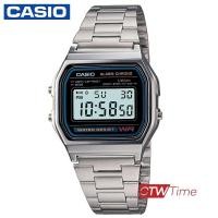 ราคา Casio Digital Classic นาฬิกาข้อมือสุภาพบุรุษ สีเงิน สายสแตนเลส รุ่น A158WA 1DF (518514)