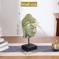 ราคา พระพุทธรูปไม้แกะสลัก เศียรพระตั้งโต๊ะ ตกแต่งบ้าน ห้องรับแขก (25801549326)