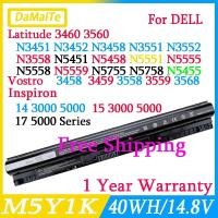 ราคา แบตเตอรี่โน้ตบุ๊ค แบตเตอรี่แล็ปท็อป แบตเตอรี่แล็ปท็อป M5Y1K สำหรับ Dell Inspiron 14 15 17 5000 3000 Series 3451 5451 15 3567 5555 5756 GXVJ3 453 BBBQ HD4J0 (126223686386)