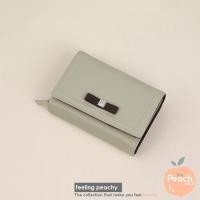 ราคา Louis Montini The Peach 2 กระเป๋าสตางค์ผู้หญิงพับสั้น กระเป๋าสตางค์ใบเล็ก WL46 (894884332)