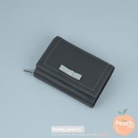 ราคา Louis Montini The Peach 2 กระเป๋าสตางค์ผู้หญิงพับสั้น กระเป๋าสตางค์ใบเล็ก WL46 (16888578170)