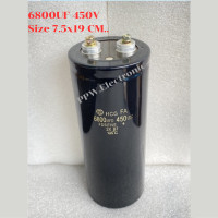 ราคา 1ตัว Capacitor 6800UF 450V สีดำ SURGE 450VDC ค่าผิดพลาด 20 คาปาซิเตอร์แบบขันสกรู ขนาด7 5x19CM Cหัวน็อต 6800UF Hitachi ตัวเก็บประจุ สีดำ C6800UF450V C 6800UF450V C 6800UF 450VDC คาปา (19517346637)
