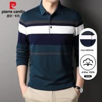 ราคา Pierre Cardin เสื้อโปโลแขนยาวลายขวางสำหรับผู้ชาย (25035972464)