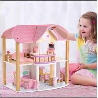 ราคา บ้านตุ๊กตาไม้DIY ของเล่น พร้อมเฟอร์นิเจอร์ ของเล่นบ้านไม้จำลอง ของเล่นบ้านตุ๊กตา Princess House บ้านตุ๊กตา (19986813682)