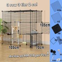 ราคา คอกน้องแมว คอกกรงสัตว์เลี้ยง DIY คอกกรงแมวและสุนัข กรงหมา ประกอบง่าย ทนนาน จัดเก็บสะดวก กรงแมวราคาถูกๆ (23895552015)