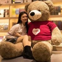 ราคา Aoduoyaya COD ตุ๊กตาหมียักษ์ 80 120 160cm โอบกอดความนุ่มนวล ตุ๊กตาตัวใหญ่เท่าคน ของขวัญให้แฟน (26169866519)