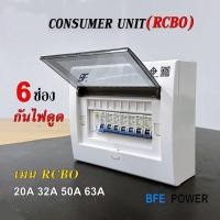 ราคา ตู้กันดูด 6ช่อง ตู้คอนซูมเมอร์ ยูนิต เมนกันดูด RCBO ลูกย่อย 6 ตัว ตู้โหลด ตู้กันไฟดูด ตู้ควบคุม (23976310349)