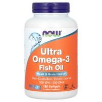 ราคา NOW Foods Ultra Omega 3 500EPA 250DHA Fish Oil 180 Softgels น้ำมันปลา มีกรดไขมันดี เหมาะกับผู้ที่ใส่ใจสุขภาพ (126639890393)