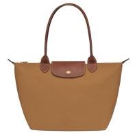 ราคา สด ผ่อน กระเป๋า Longchamp ลองฌองป์ size M long M หูยาว ไม่ปักม้า ฝาน้ำตาล Longchamp (24435720889)
