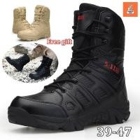 ราคา พร้อมส่ง Fashion boots รองเท้าทหาร รองเท้าคอมแบท รองเท้า รด รองเท้าจังเกิ้ล แบบมีซิป ใจ size39 46 (18690905854)