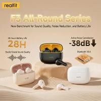 ราคา หูฟัง Realfit F3 แบตฯ ใช้งานยาวนาน Bluetooth 5 4 ANC 38dB เสียง Spatial 360 สำหรับ iOS Android กันน้ำ IPX5 (25698636301)