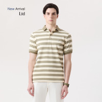 ราคา LTD เสื้อโปโลลายทาง ผู้ชาย สีเขียว New Gen Striped Polo Shirt 03594 (25234392184)