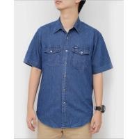 ราคา เสื้อเชิ้ตแขนสั้นยีนส์ฟอกShirt Jean Bovy รุ่นBA 3716 (8584039663)