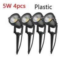 ราคา 4ชิ้นนำซังไฟสนาม5W 10W กลางแจ้งมีปุ่มโคมไฟสนามหญ้ากันน้ำไฟสปอร์ตไลท์ทางเดินในสวน DC12V AC220V (22965315976)