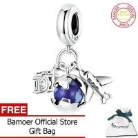 ราคา BAMOER 925เงินสเตอร์ลิงเครื่องบินเดินทางบอลลูนอากาศร้อนเรือใบจี้รูปสมอสำหรับสร้อยข้อมือผู้หญิง DIY SCC2026 (10172899319)
