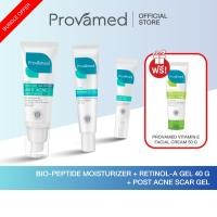 ราคา SET PROVAMED BIO PEPTIDE MOISTURIZER 40 ML RETINOL A GEL 40 G POST ACNE SCAR GEL 10 G (24813425868)