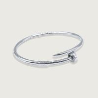 ราคา กำไลตะปูเงินแท้ปั้ม 925 ประดับเพชร Cz กำไลเงินแฟชั่น เงินแท้ 925 925 Sterling Silver Cz Nail Bangle (17323140919)