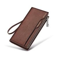 ราคา WILLIAMPOLO กระเป๋าสตางค์หนังแท้สำหรับผู้ชาย ทรงยาว หลายช่องใส่บัตร สีวินเทจ (25181643628)