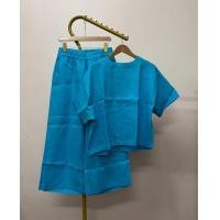 ราคา ชุดเซ็ท เสื้อ กางเกง ผ้าลินินแท้ เสื้อคอกลม แขนในตัว กางเกง 9 ส่วน เอวยางยืด กระบอกใหญ่ รุ่นพลัสไซส์ (26156132398)