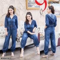ราคา จั้มสูทยีนส์ Jumpsuit jeans เพลย์สูท ชุดเดรสกางเกงกางเกงยีนส์ Leonine AUG6303 (7188130859)