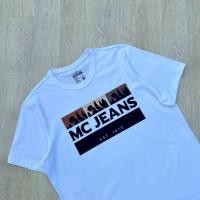 ราคา เสื้อยืดผู้ชาย แบรนด์ Mc Jeans สีขาว สกรีน Mc Jeans กรม (21597795536)
