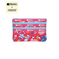 ราคา LeSportsac 3 Zip Cosmetic Bag กระเป๋าสตางค์ใบเล็ก กระเป๋าเครื่องสำอาง Style 7158 Lesportsac x Peanuts (25804032441)