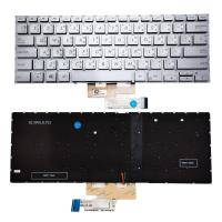 ราคา แป้นพิมพ์ คีย์บอร์ดโน๊ตบุ๊ค ASUS Zenbook Flip 14 UM462 UX462D UX462DA UX462FA Laptop Keyboard สีเทา มีไฟ ไทย eng (21261264742)