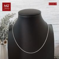 ราคา MT สร้อยคอเงินแท้ บอลตัด มูนคัท งานอิตาลี ยาว 16 18 20 22 24 นิ้ว 925 Sterling Silver chain sc114 Mata Jewelry (9360926315)