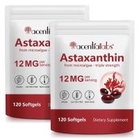 ราคา acentiallabs Astaxanthin 12mg 120 Softgels 4 Month Supply Premium Astaxanthin Supplements Fresh Microalgae Source Supports Eye Joint Internal Circulation Skin Health Natural Tanning (126206660460)