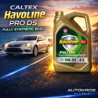 ราคา CALTEX Havoline Pro DS Fully Synthetic ECO 5W 30 4 ลิตร น้ำมันเครื่องแท้ (25935635220)