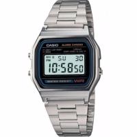 ราคา CASIO นาฬิกาข้อมือผู้ชาย สีเงิน สายสแตนเลส รุ่น A158WA 1DF A159WA N1DF (149843121)