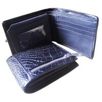 ราคา Very Pretty Cool Black Crocodile Leather Bifold Wallet Color Super Black (23794092081)