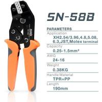 ราคา คีมย้ำหางปลา IWISS SN 58B ย้ำหางปลาแบบเปลือย 6 3 4 8 2 8 ขนาดสายไฟ 0 25 1 5mm (25355458812)