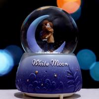 ราคา กล่องดนตรีแก้วทรงหิมะพร้อมลูกแก้วคริสตัล (26272355170)