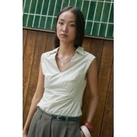 ราคา TRES Made เสื้อแขนกุดมีปก Picnic Sleeveless Top (23819807876)