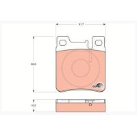 ราคา BENZ ผ้าเบรค Brake pad ผ้าเบรคหน้า ผ้าเบรคหลัง เบนซ์ รุ่น W140 S280 S500 S320 300SEL ยี่ห้อ TRW (21283488815)