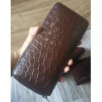ราคา งานสวยๆกระเป๋าหนังจระเข้สีนำตาล รุ่นซิบเดี่ยว (21156979383)