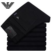 ราคา คลังสินค้าพร้อม กางเกงยีนส์ผู้ชาย Armani สไตล์คลาสสิกสีดำ Slim Fit Men S Denim Trousers Business Casual Men S Jeans Fashion All Match Pants pld (20372343926)